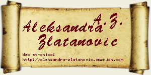 Aleksandra Zlatanović vizit kartica